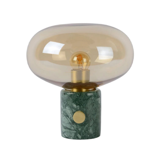 Lámpara de mesa mármol vidrio verde vidrio ambár Ø23x24cm  E27 - LULS0242