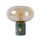 Lámpara de mesa mármol vidrio verde vidrio ambár Ø23x24cm  E27 - LULS0242