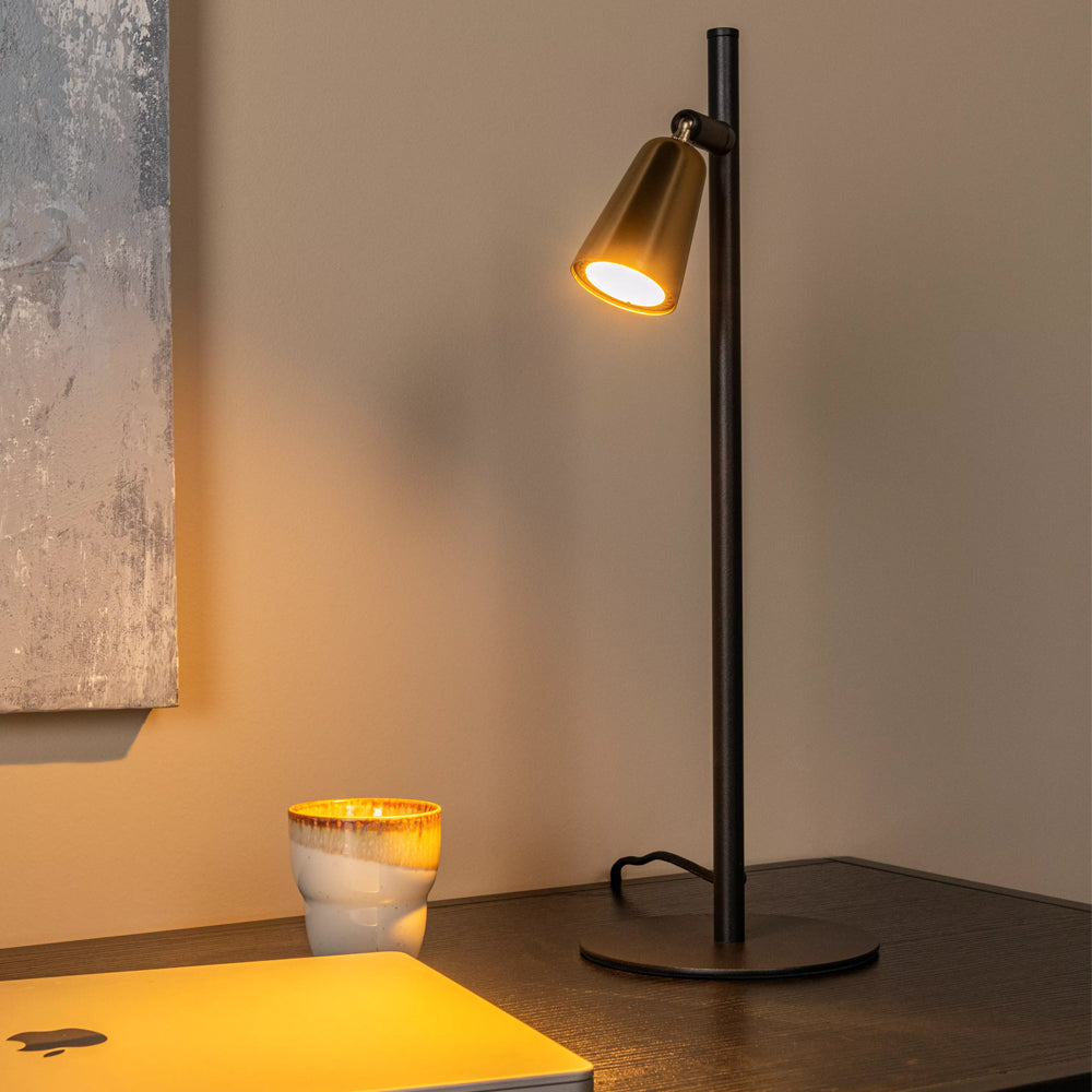 Lámpara de mesa metal negro bronce Ø15x46cm  GU10 - LULS0243