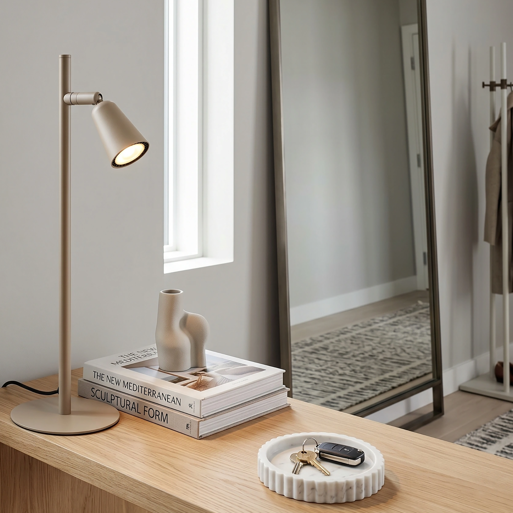 Lámpara de mesa metal taupe Ø15x46cm  GU10 - LULS0244