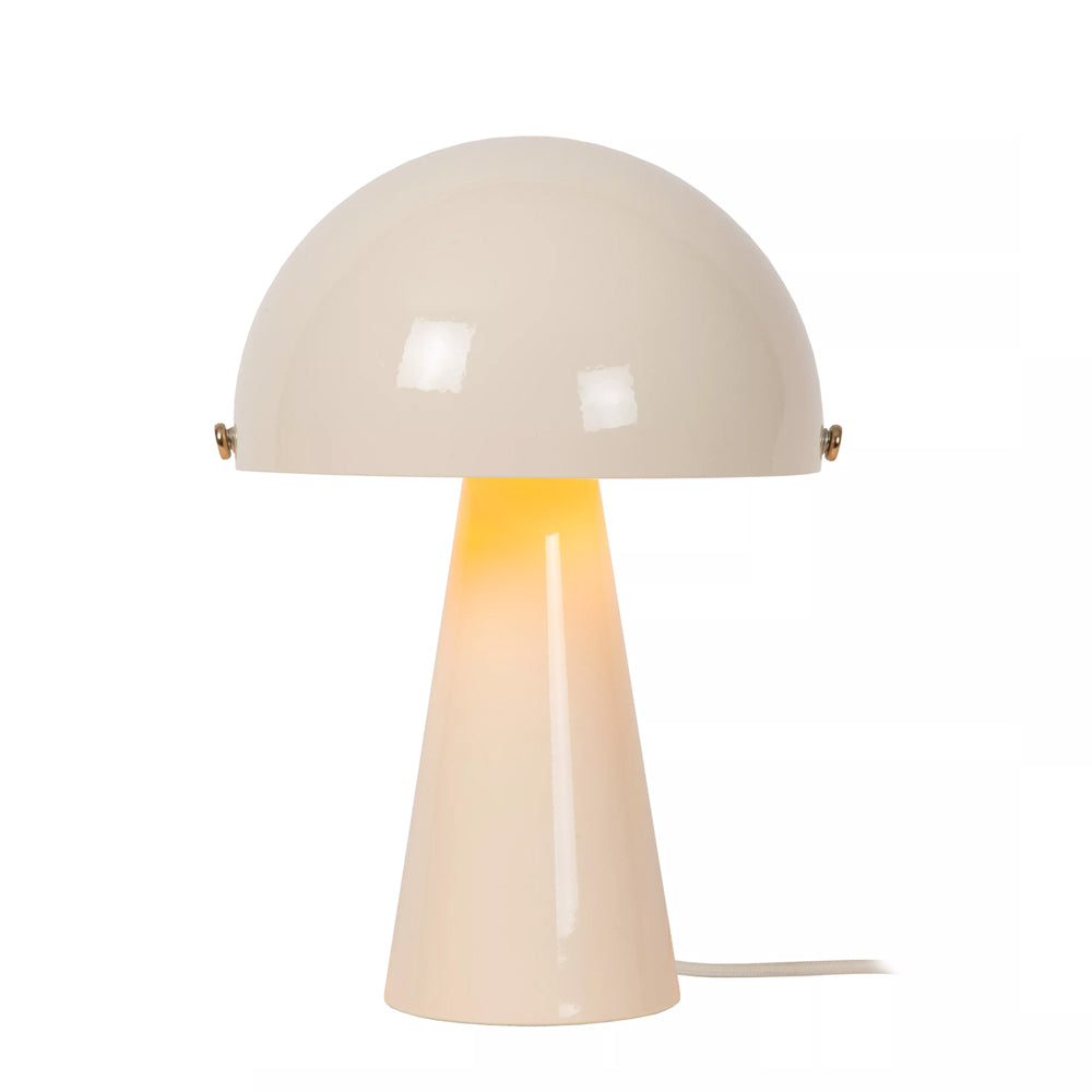 Lámpara de mesa metal beige Ø23x33,5 cm E27- LULS0247