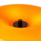 Lámpara de mesa vidrio naranja metal dorado 30x37 cm G9 3 luces - LULS0249