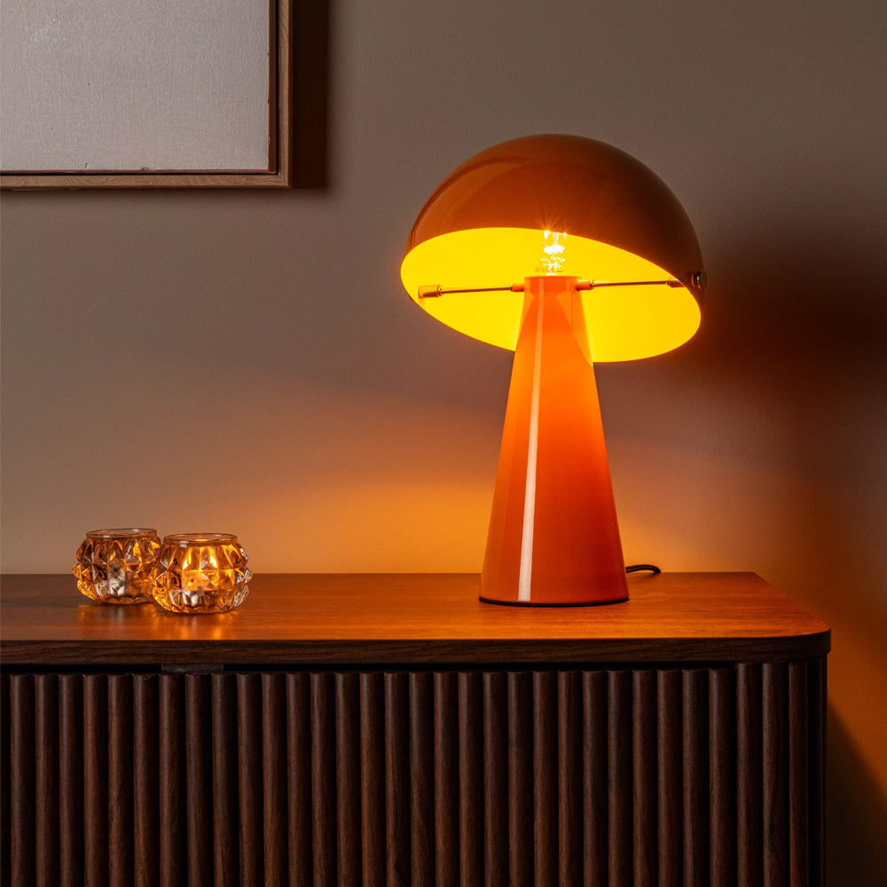 Lámpara de mesa metal naranja Ø23x33,5 cm E27 - LULS0250