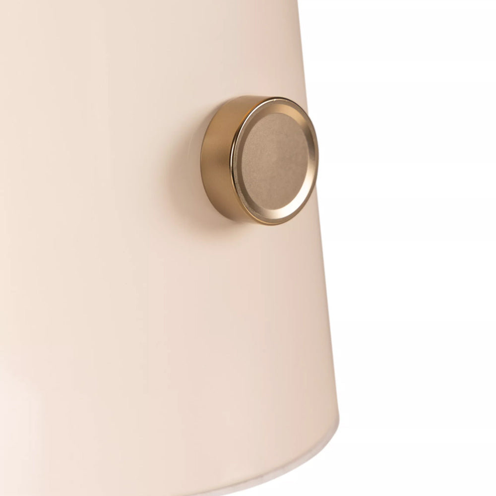 Lámpara de mesa metal beige Ø38x51,8cm E27 - LULS0251