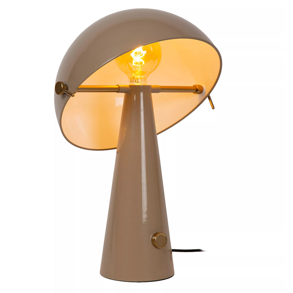 Lámpara de mesa metal taupe Ø38x51,8cm E27 - LULS0253