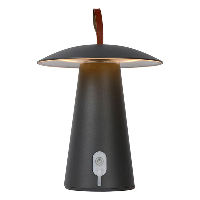 Lámpara de mesa aluminio grafito recargable dimeable Ø19,7x 29,2 cm 2W LED  - LULS0255