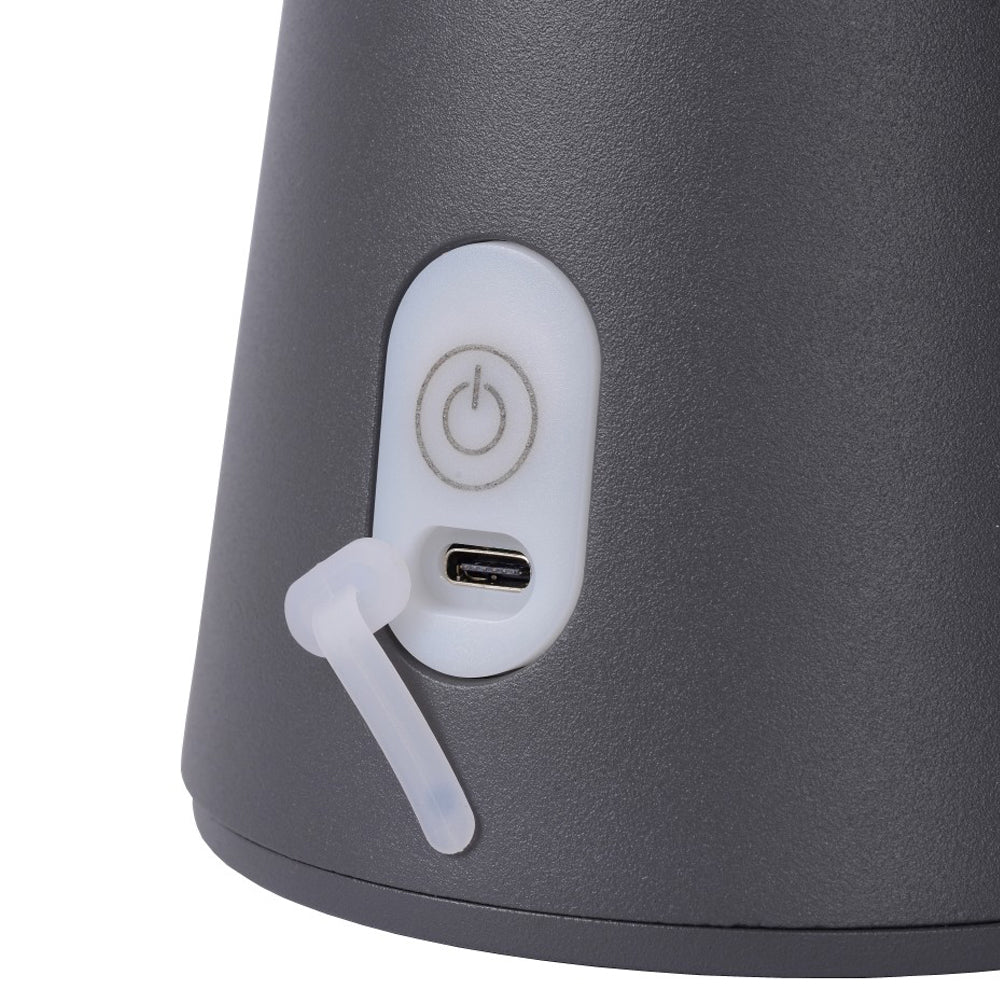 Lámpara de mesa aluminio grafito recargable dimeable Ø19,7x 29,2 cm 2W LED  - LULS0255