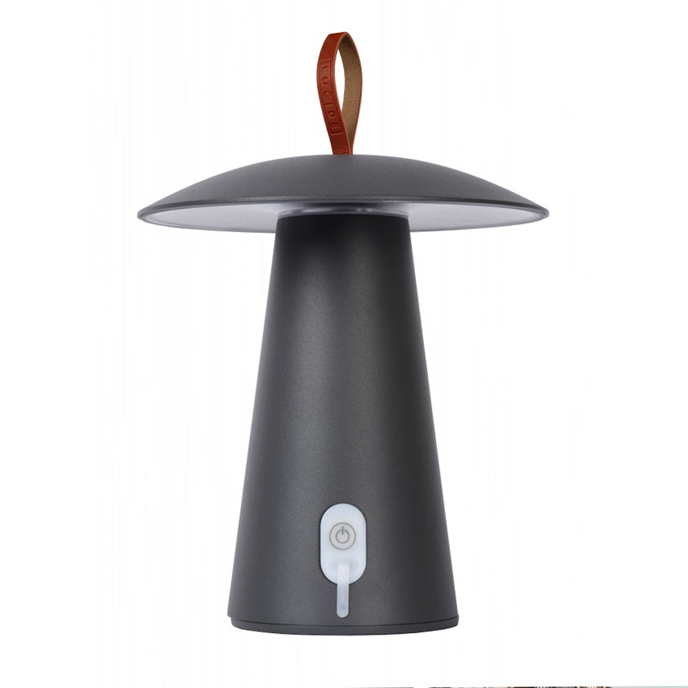 Lámpara de mesa aluminio grafito recargable dimeable Ø19,7x 29,2 cm 2W LED  - LULS0255