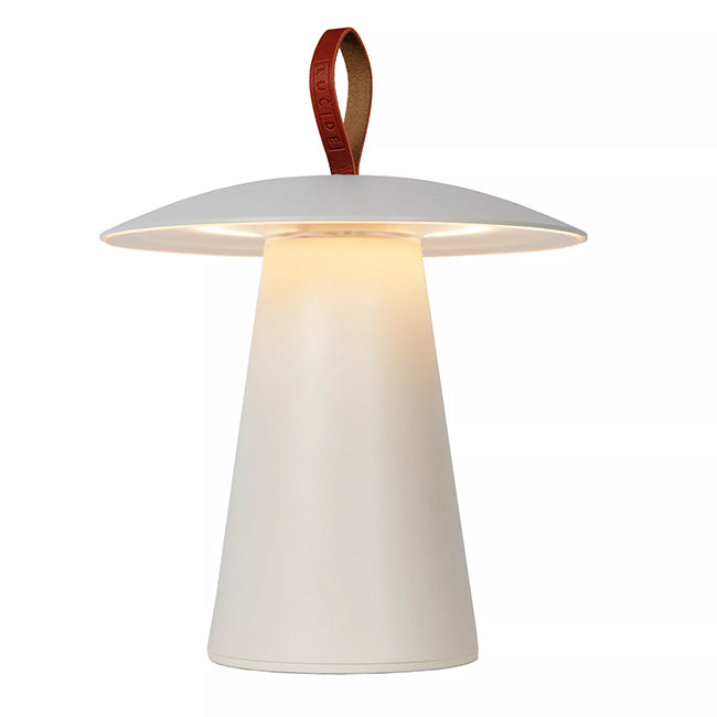 Lámpara de mesa aluminio blanco recargable dimeable Ø19,7x 29,2 cm 2W LED - LULS0256