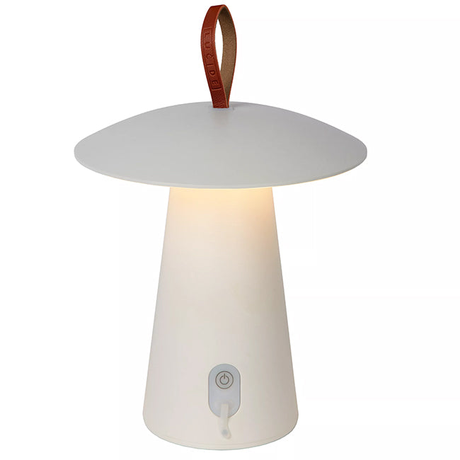 Lámpara de mesa aluminio blanco recargable dimeable Ø19,7x 29,2 cm 2W LED - LULS0256