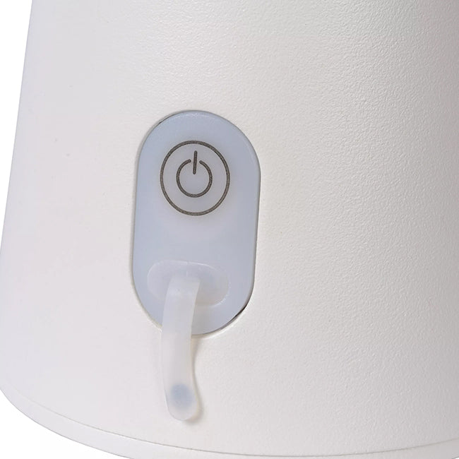 Lámpara de mesa aluminio blanco recargable dimeable Ø19,7x 29,2 cm 2W LED - LULS0256