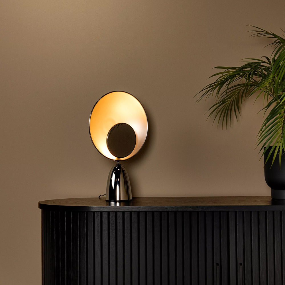 Lámpara de mesa acero cromo Ø25,5 cm LED 8W - LULS0257