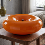 Lámpara de mesa vidrio naranjo Ø 29,5 cm G9 3x5W - LULS0258