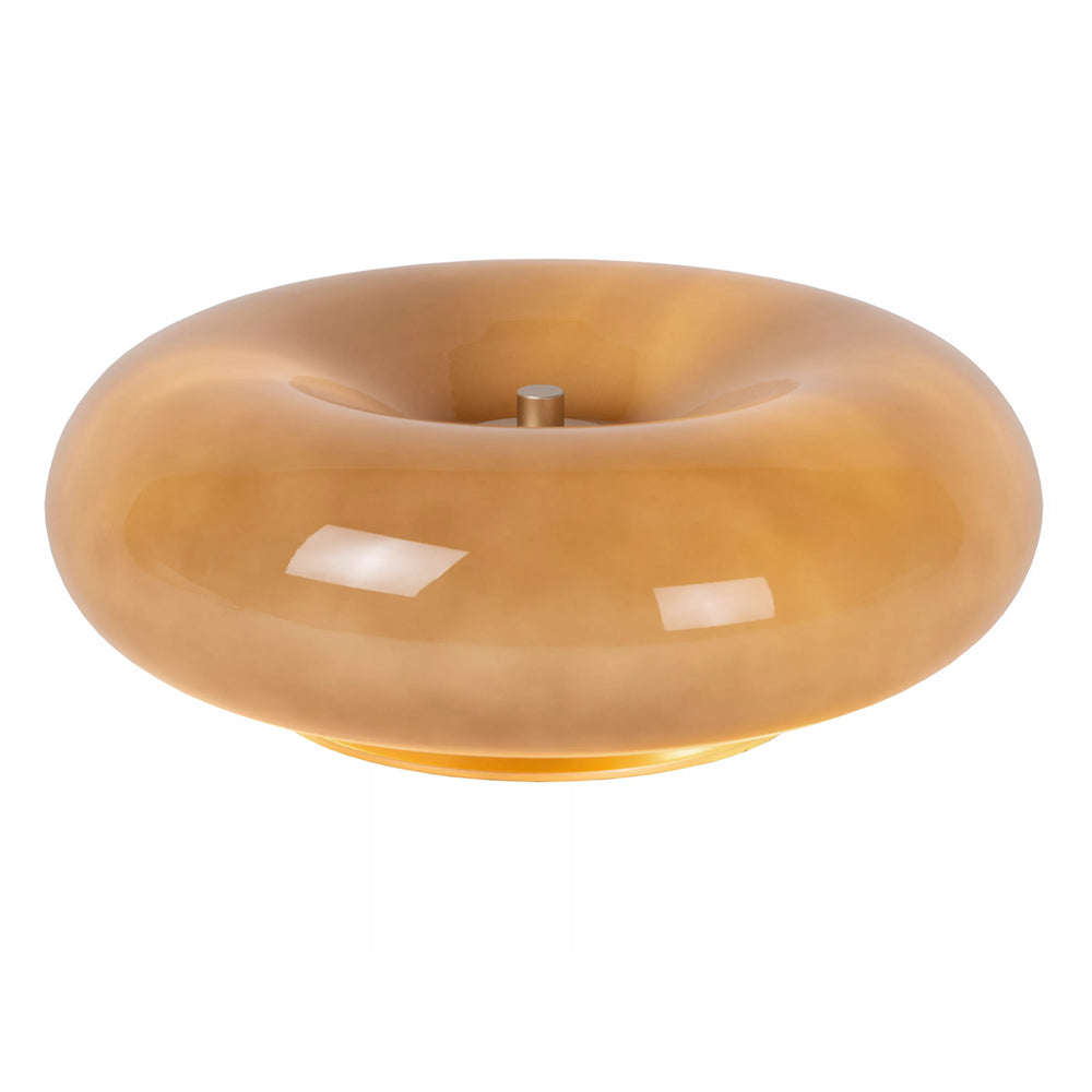 Lámpara de mesa vidrio taupe Ø 29,5 cm G9 3x5W - LULS0259