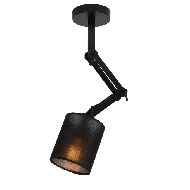 Lampara de techo negra Ø12x61cm E27 - LULT0001