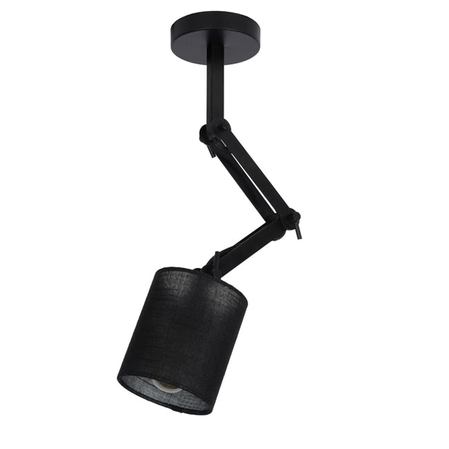 Lampara de techo negra Ø12x61cm E27 - LULT0001