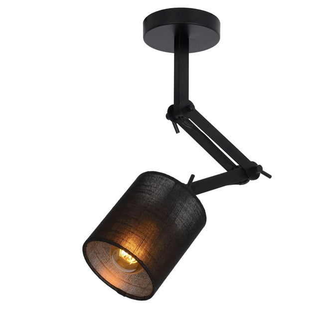 Lampara de techo negra Ø12x61cm E27 - LULT0001