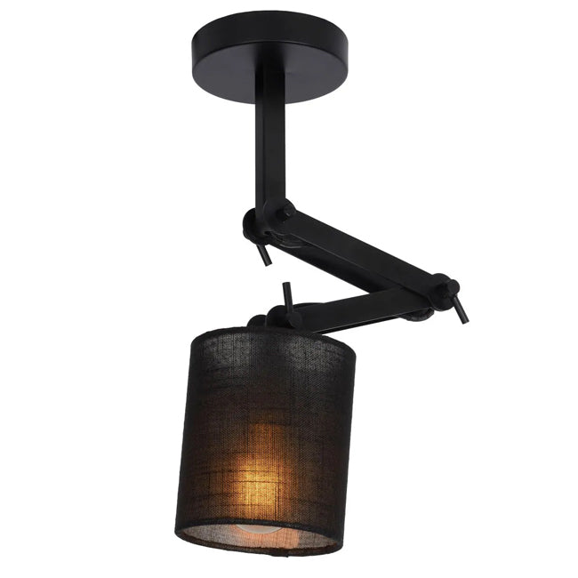 Lampara de techo negra Ø12x61cm E27 - LULT0001