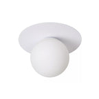 Plafón metal blanco vidrio opal Ø25x17,5 cm E27 - LUPL0081