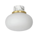 Plafón mármol blanco vidrio opal Ø23x20 cm IP44 E27 LUPL0122