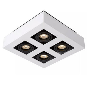 Plafón metal blanco25x25 cm 4 luces GU10 - LUPL0096