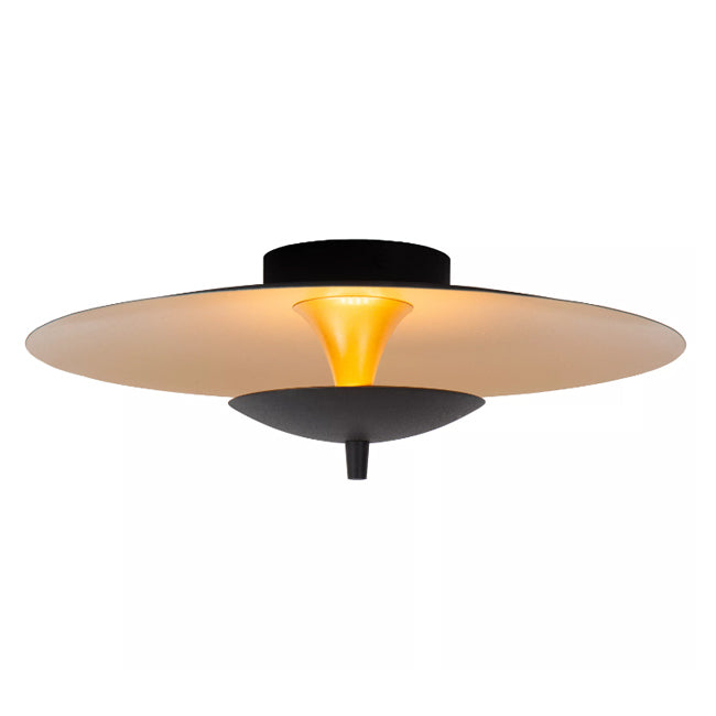 Plafon acero negro oro mate Ø35cm LED 9W - LUPL0099
