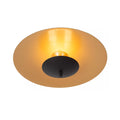 Plafon acero negro oro mate Ø35cm LED 9W - LUPL0099