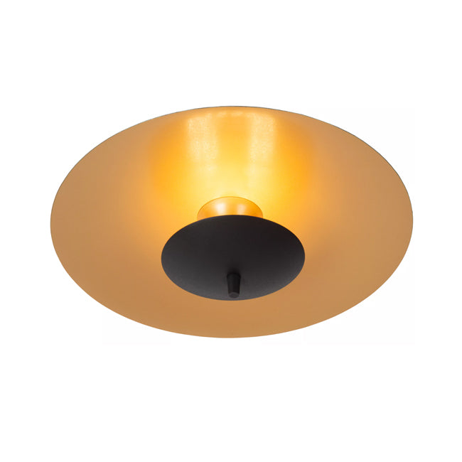 Plafon acero negro oro mate Ø35cm LED 9W - LUPL0099