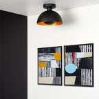 Plafón acero negro Ø25x18,5 cm E27 - LUPL0103