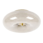 Plafón vidrio taupe oro mate Ø30x11 cm G9 3 luces - LUPL0105