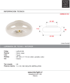 Plafón vidrio taupe oro mate Ø30x11 cm G9 3 luces - LUPL0105