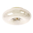 Plafón vidrio taupe oro mate Ø30x11 cm G9 3 luces - LUPL0105