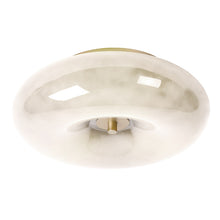 Cargar imagen en el visor de la galería, Plafón vidrio taupe oro mate Ø30x11 cm G9 3 luces - LUPL0105
