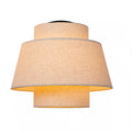 Plafón de tela beige Ø40 cm E27 - LUPL0106
