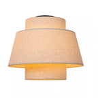 Plafón de tela beige Ø40 cm E27 - LUPL0106
