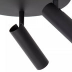 Plafón aluminio negro Ø25x23 cm 3 luces GU10 (MR11) - LUPL0110