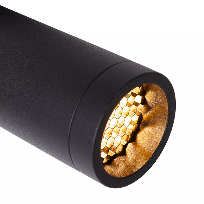 Plafón aluminio negro Ø25x23 cm 3 luces GU10 (MR11) - LUPL0110