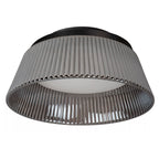 Plafón metal negro vidrio ahumado Ø35x16 cm 17,6W LED - LUPL0112