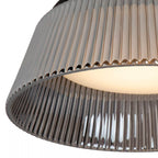 Plafón metal negro vidrio ahumado Ø35x16 cm 17,6W LED - LUPL0112