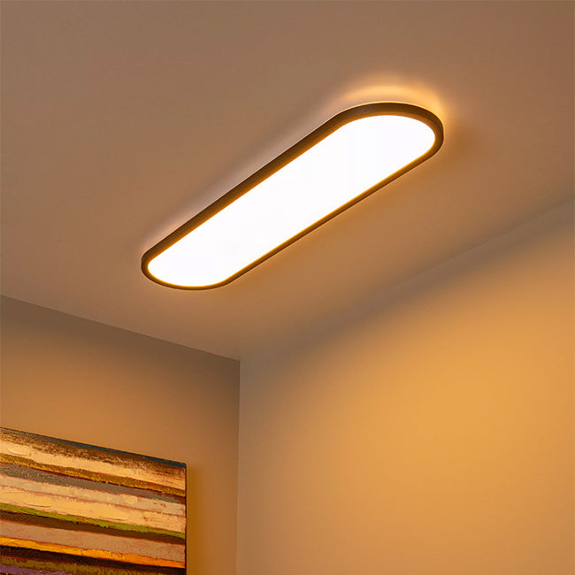 Plafón sintético negro dimeable 80x20x3,2 cm 36W - LUPL0115