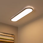 Plafón sintético negro dimeable 80x20x3,2 cm 36W - LUPL0115