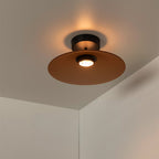 Plafón metal vidrio ámbar dimeable Ø 40 cm 11W - LUPL0116