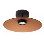 Plafón metal vidrio ámbar dimeable Ø 40 cm 11W - LUPL0116