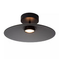 Plafón metal vidrio ahumado dimeable Ø 40 cm 11W - LUPL0117