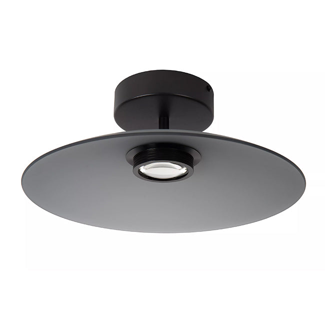 Plafón metal vidrio ahumado dimeable Ø 40 cm 11W - LUPL0117