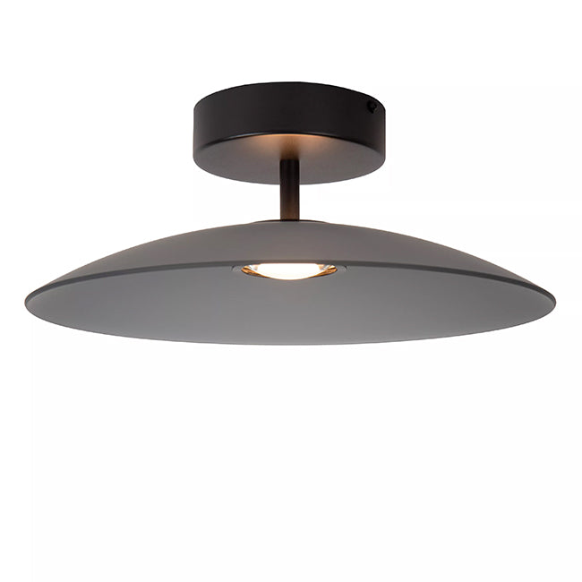 Plafón metal vidrio ahumado dimeable Ø 40 cm 11W - LUPL0117