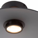 Plafón metal vidrio ahumado dimeable Ø 40 cm 11W - LUPL0117