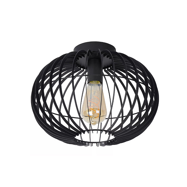 Plafón metal negro Ø32x24.5 cm   E27 - LUPL0123