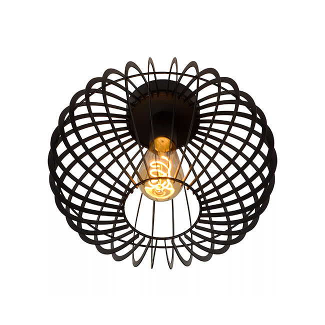 Plafón metal negro Ø32x24.5 cm   E27 - LUPL0123