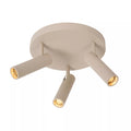 Plafón aluminio taupe Ø25x23 cm 3 luces GU10 (MR11) - LUPL0125
